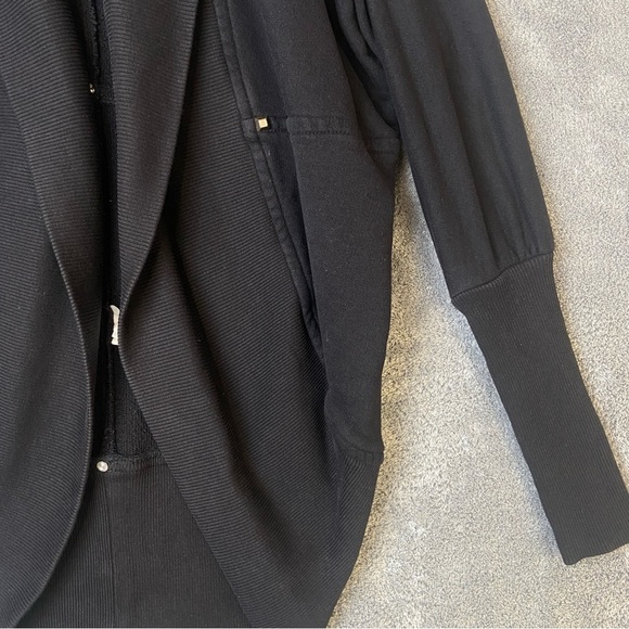 Aritzia Wilfred Diderot Slouchy Cocoon Sweater Cardigan Grey Cotton Modal XXS - Picture 4 of 15